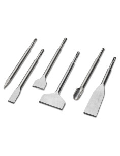 Juego de 6 Cinceles SDS Plus Kirphealy Acero 40CR 24.89 cm