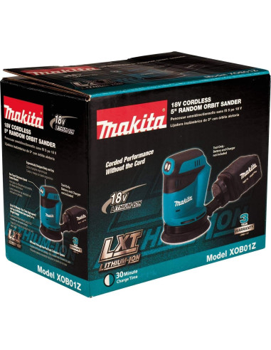 Lijadora Orbital Inalámbrica Makita XOB01Z 18V 5" Renovada