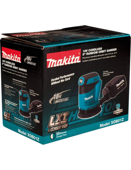 Lijadora Orbital Inalámbrica Makita XOB01Z 18V 5" Renovada