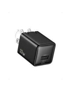 Cargador de pared USB C 33W HUNAN con 2 puertos y GaN