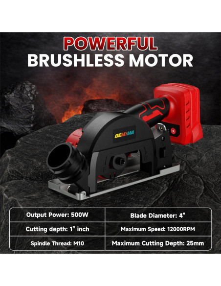 Sierra Circular Inalámbrica DEMIMA 500W 4" para Milwaukee 18V