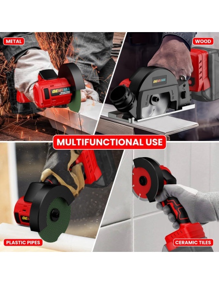 Sierra Circular Inalámbrica DEMIMA 500W 4" para Milwaukee 18V