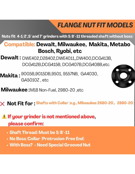 Kit de Llave Ajustable y Tuercas para Amoladora HOBEREROK 5PCS