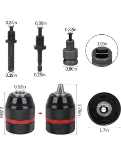 Mandril Sin Llave Zfegto para Milwaukee M18 1.5-13mm 2