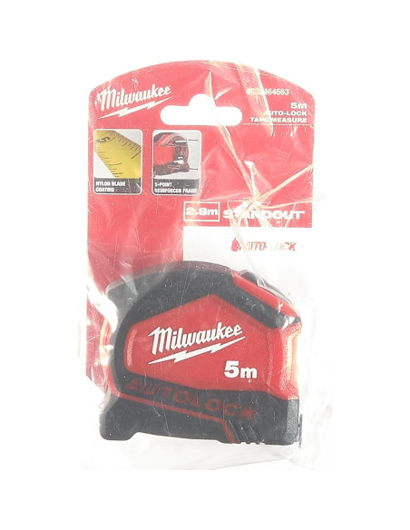 Cinta métrica Autolock Milwaukee 5m Ancho 25mm