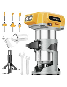 Router Compacto Inalámbrico TwoWin 20V 800W 5 Velocidades