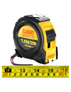 Cinta Métrica 7.62M SLOGNNY Autocerrante con Caja de Goma