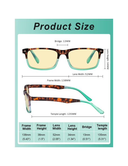 Eyekepper Gafas de Lectura Anti Luz Azul 10 Pairs Unisex