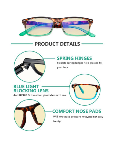 Eyekepper Gafas de Lectura Anti Luz Azul 10 Pairs Unisex