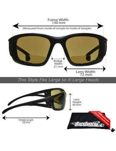 Gafas de sol bifocales de seguridad Bikershades Z87 con acolchado