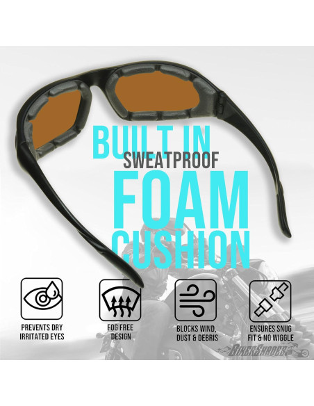 Gafas de sol bifocales de seguridad Bikershades Z87 con acolchado