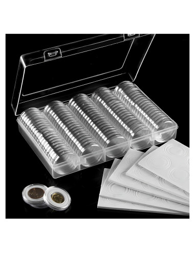 Cápsulas para Monedas FRIMOONY 30mm - 200 Piezas con Juntas