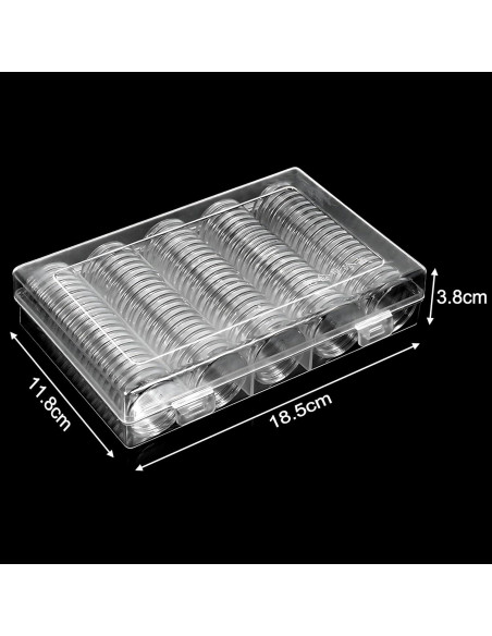 Cápsulas para Monedas FRIMOONY 30mm - 200 Piezas con Juntas