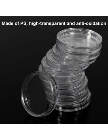 Cápsulas para Monedas FRIMOONY 30mm - 200 Piezas con Juntas