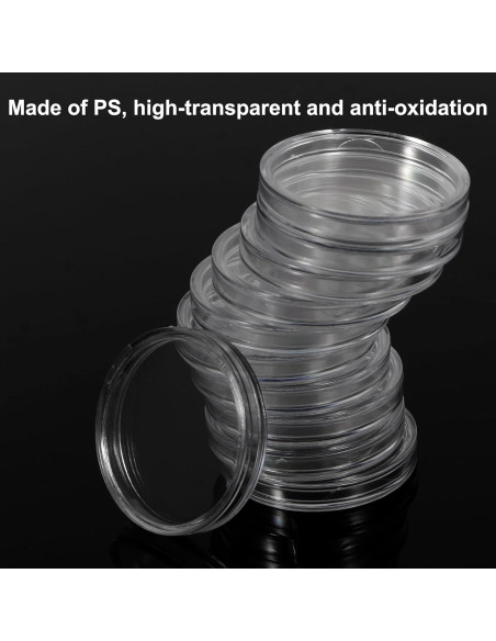 Cápsulas para Monedas FRIMOONY 30mm - 200 Piezas con Juntas