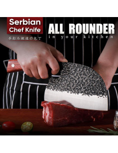 Conjunto de cuchillos de carnicero DRAGON RIOT 3 piezas acero al carbono 2