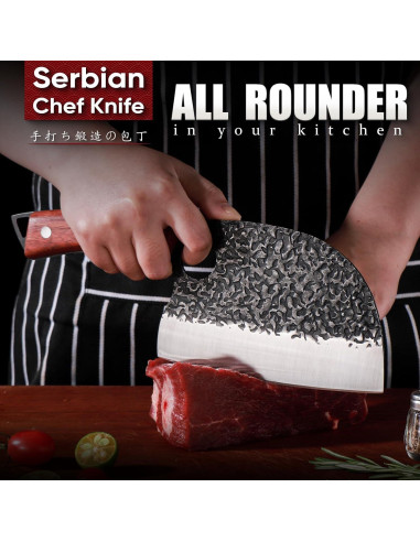 Conjunto de cuchillos de carnicero DRAGON RIOT 3 piezas acero al carbono