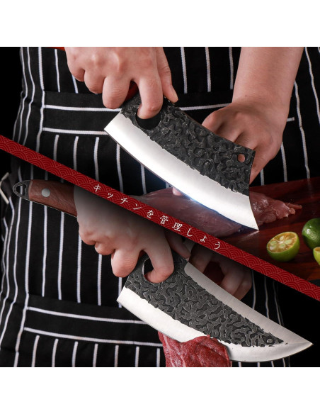 Conjunto de cuchillos de carnicero DRAGON RIOT 3 piezas acero al carbono