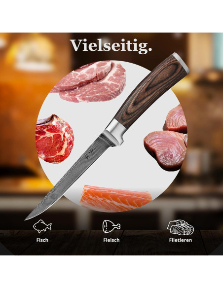 Cuchillo de Deshuesar Damasco Wakoli EDIB 14.6 cm Premium