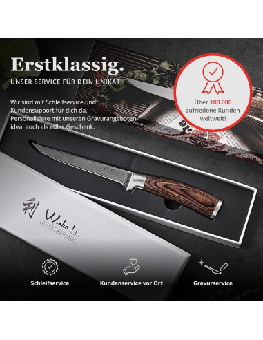 Cuchillo de Deshuesar Damasco Wakoli EDIB 14.6 cm Premium