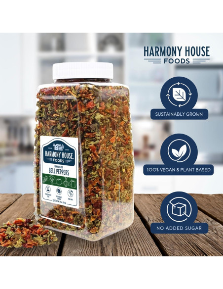 Pimientos Mixtos Secos Harmony House 63.5g - Verduras Deshidratadas