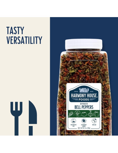 Pimientos Mixtos Secos Harmony House 63.5g - Verduras Deshidratadas