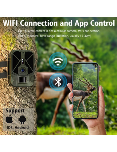 Cámara de sendero WiFi CAMVILD WiFi940Pro 36MP 4K IP66