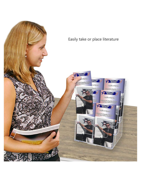 Soporte de Folletos Colgante o de Mesa Soportes de Marketing - Paquete de 6