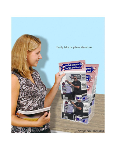 Soporte de Folletos Colgante o de Mesa Soportes de Marketing - Paquete de 6