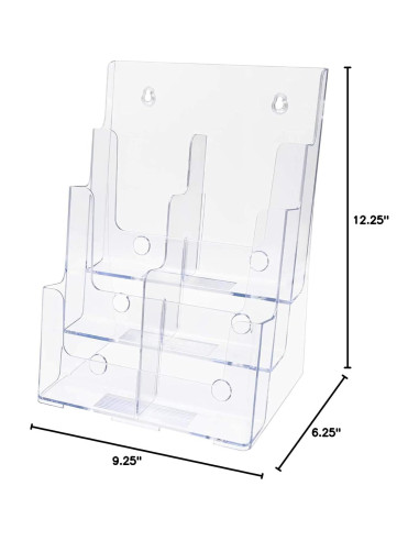 Soporte de Folletos Colgante o de Mesa Soportes de Marketing - Paquete de 6