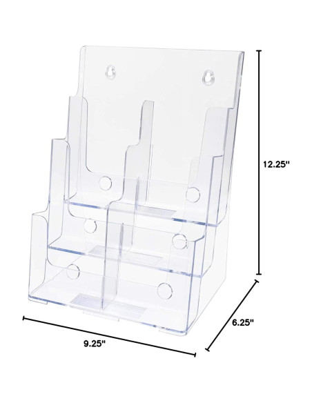 Soporte de Folletos Colgante o de Mesa Soportes de Marketing - Paquete de 6