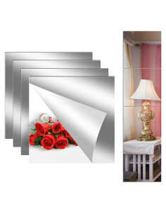 Espejos Autoadhesivos Acrílicos SHBLOMK 20x20cm 2mm - 4 Piezas