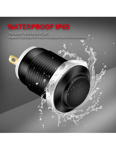 Interruptor de Botón Momentáneo Impermeable DaierTek 12mm
