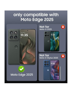 Funda Magnética para Motorola Moto Edge 2025 - MAKAVO, Negra 2