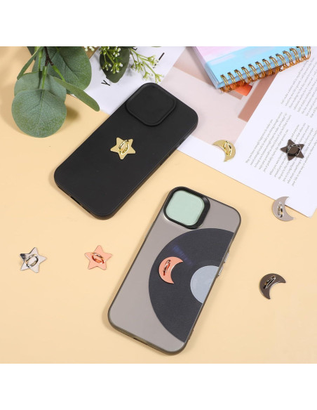 8 Soportes para Anillo de Teléfono SynHHergyx Estrella Luna