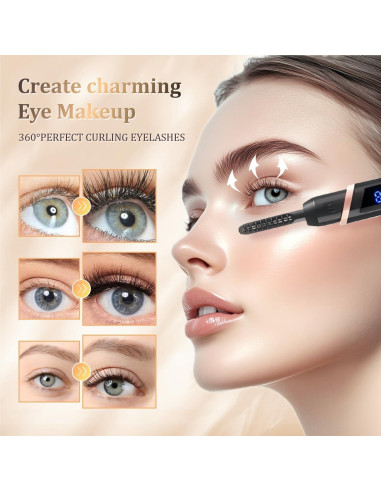Rizador de Pestañas Eléctrico MGKO S20JMJ Negro con 4 Calores