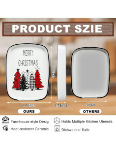 Soporte para cuchara de cerámica navideño Teenyyou 14.7x11.4cm 2