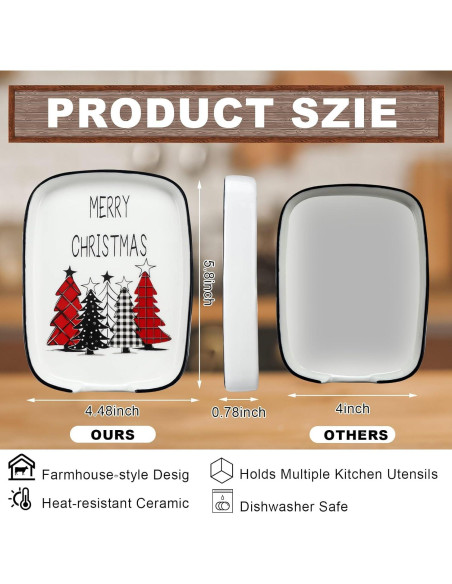 Soporte para cuchara de cerámica navideño Teenyyou 14.7x11.4cm