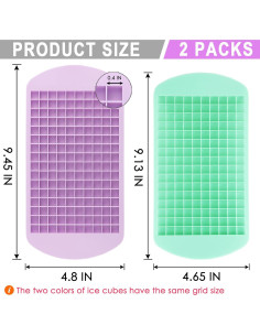 Bandejas de Hielo Mini KAYCROWN 2 Piezas Silicona BPA Free 2