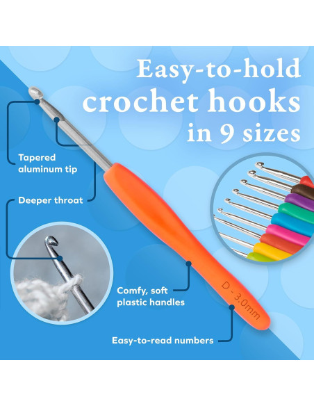 Kit de Ganchillos BeCraftee - 31 Piezas Ergonómicas y Accesorios