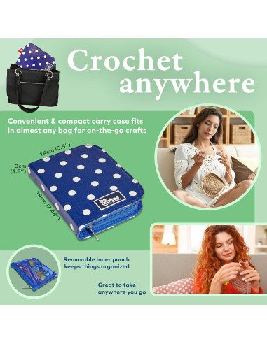 Kit de Ganchillos BeCraftee - 31 Piezas Ergonómicas y Accesorios