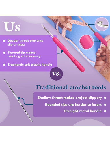 Kit de Ganchillos BeCraftee - 31 Piezas Ergonómicas y Accesorios
