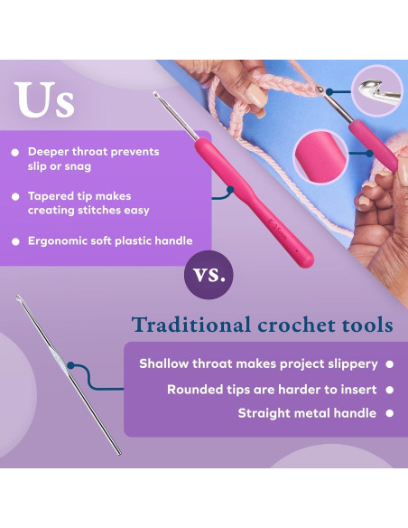 Kit de Ganchillos BeCraftee - 31 Piezas Ergonómicas y Accesorios