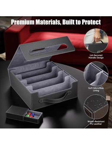 Caja de Almacenamiento de Cartas Dufvrpe 3500+ con Asa y Divisores