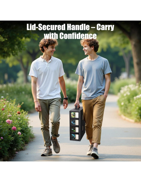 Caja de Almacenamiento de Cartas Dufvrpe 3500+ con Asa y Divisores