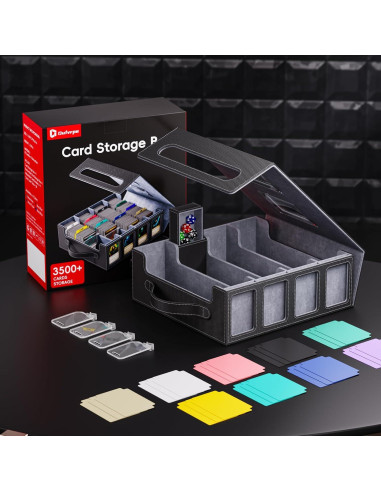 Caja de Almacenamiento de Cartas Dufvrpe 3500+ con Asa y Divisores