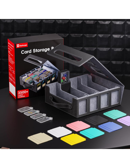 Caja de Almacenamiento de Cartas Dufvrpe 3500+ con Asa y Divisores
