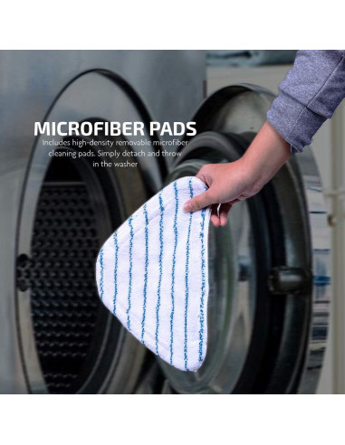 Limpiador de Vapor OVENTE ST405W 1300W Blanco para Pisos