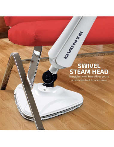 Limpiador de Vapor OVENTE ST405W 1300W Blanco para Pisos