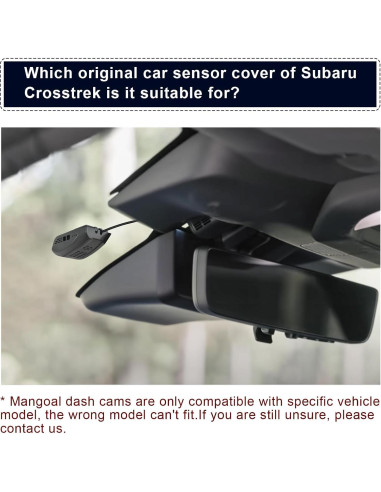 Cámara Dash 4K Delantera y 1080P Trasera Mangoal para Subaru Crosstrek 2024-2025